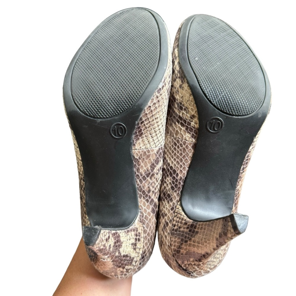 Merona Faux Snakeskin Heels Size 10 - Picture 6 of 6